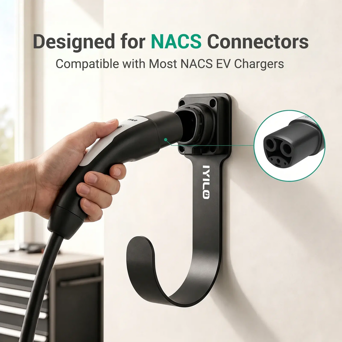 IYILO J3400 EV Charger Cable Holder & Connector Holster IYILO