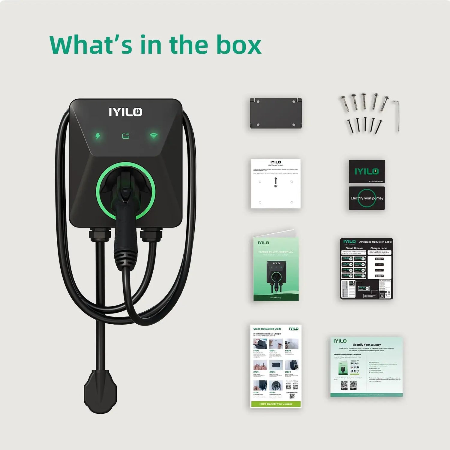 IYILO Pro Level 2 EV Charger Plug In - 48A - IYILO