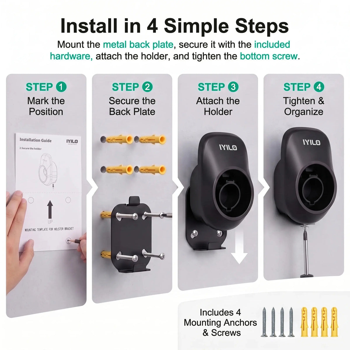 IYILO J1772 EV Charger Connector Holster IYILO