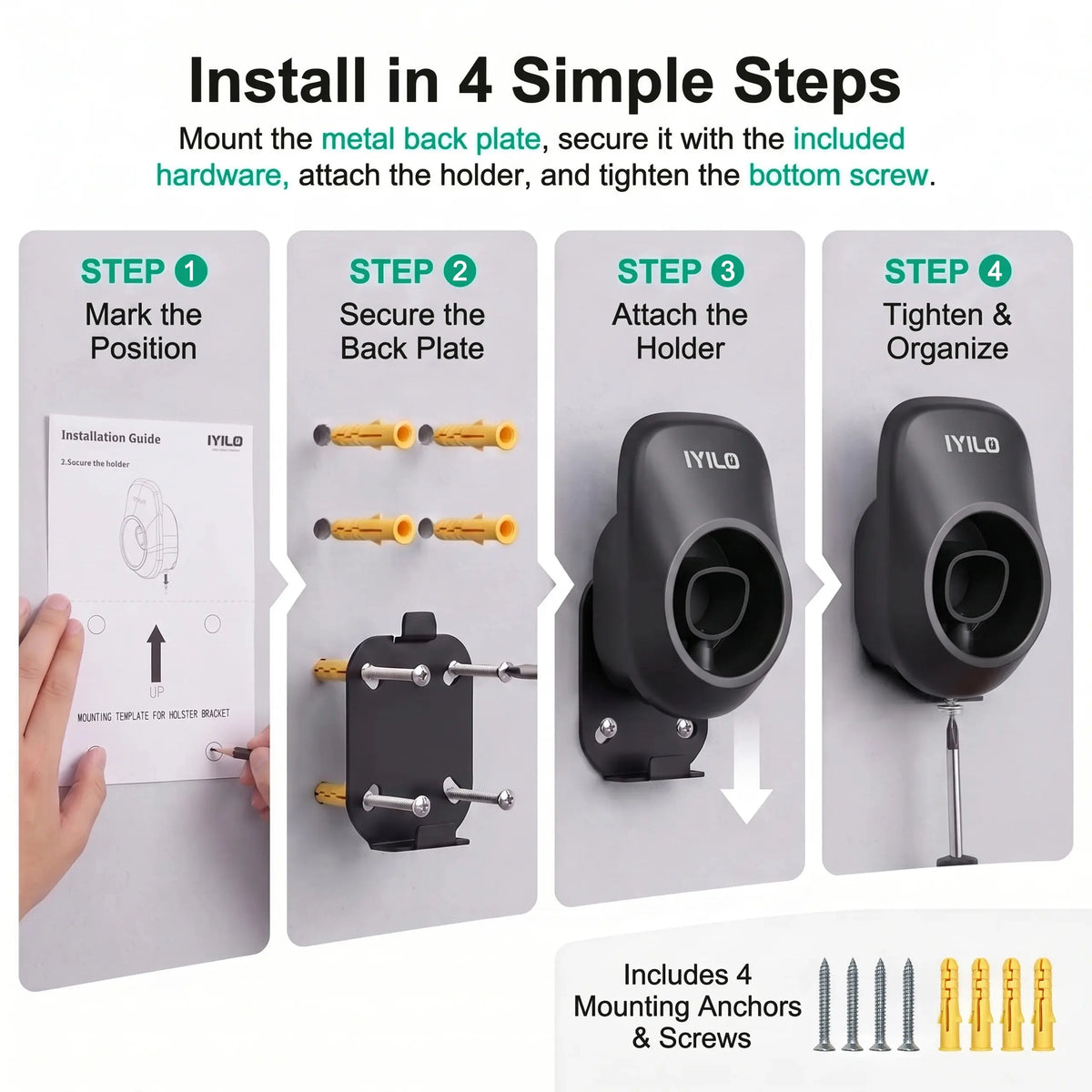 IYILO J3400 EV Charger Connector Holster IYILO