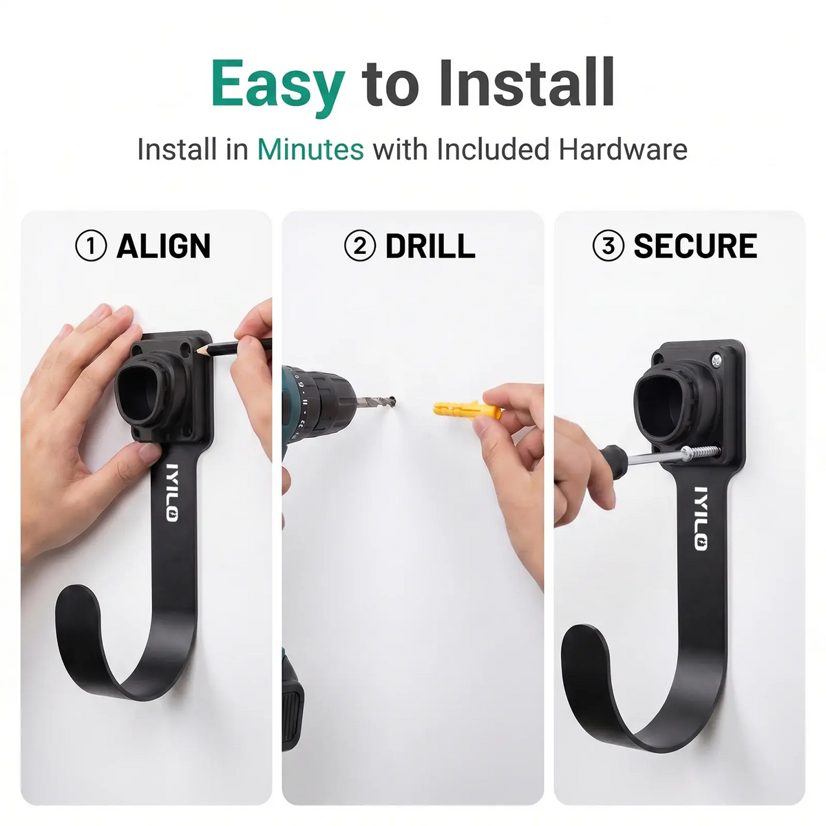 IYILO J3400 EV Charger Cable Holder & Connector Holster IYILO