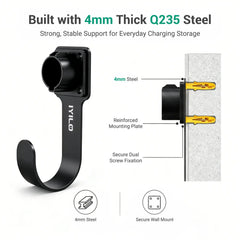 IYILO EV Charger Cable Holder With J1772 Connector Holster · Wall Mounted IYILO