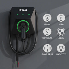 IYILO Level 2 Charger J1772 Wall-mounted Hardwired - 48A IYILO