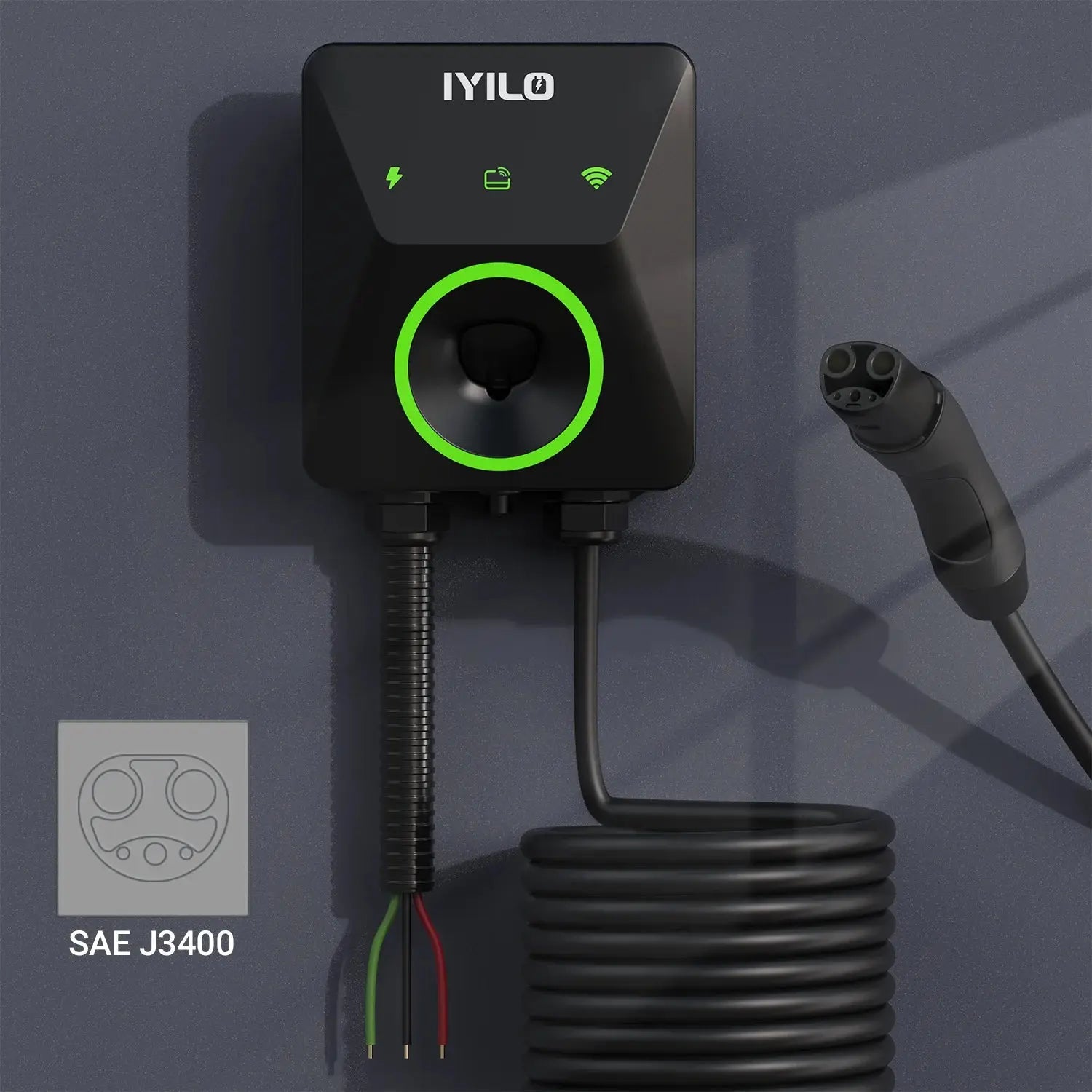 IYILO Level 2 EV Charger NACS (J3400)Hardwired – 48A IYILO